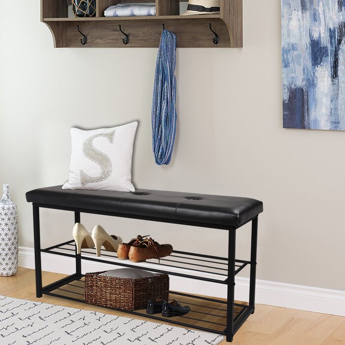 Ebern Designs 8 Pair Shoe Storage Bench Reviews Wayfair Canada   8 Pair Shoe Storage Bench 